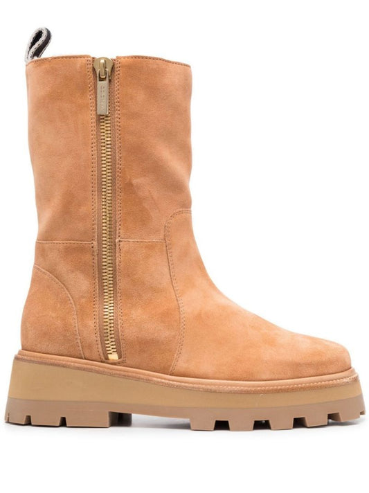 Jimmy Choo Bayu Flt Mid Leg Bt Shearlng