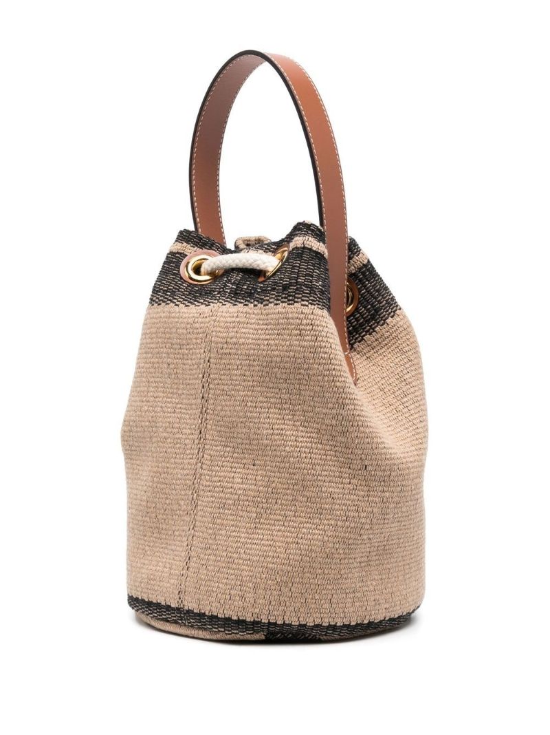 Neutral Teen Drawstring Bucket Bag