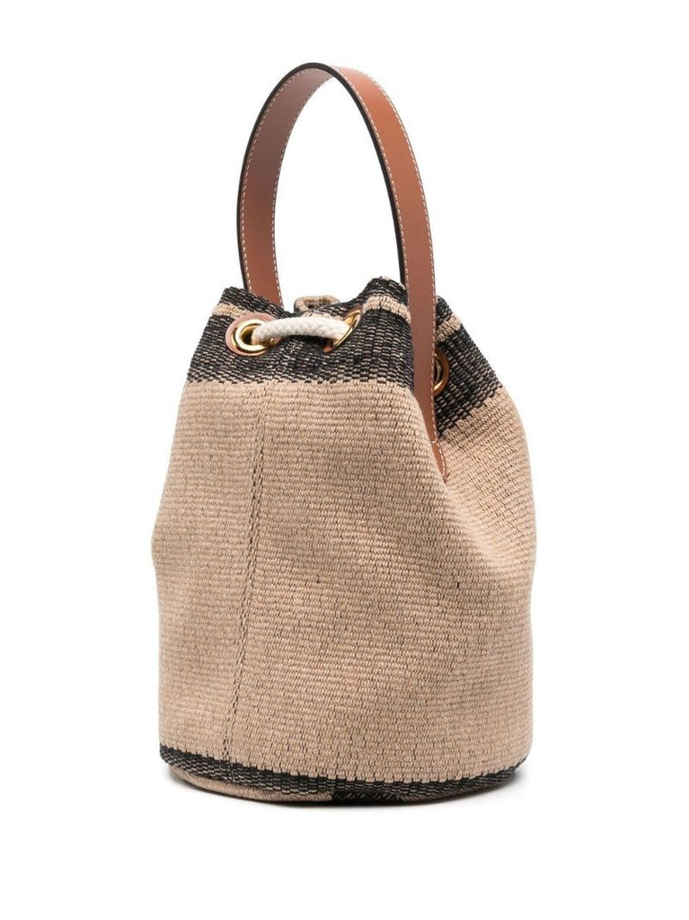 Neutral Teen Drawstring Bucket Bag