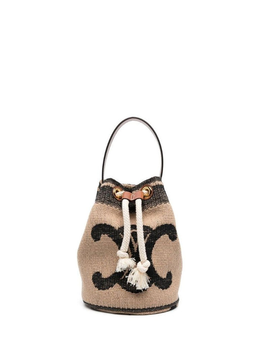 Neutral Teen Drawstring Bucket Bag