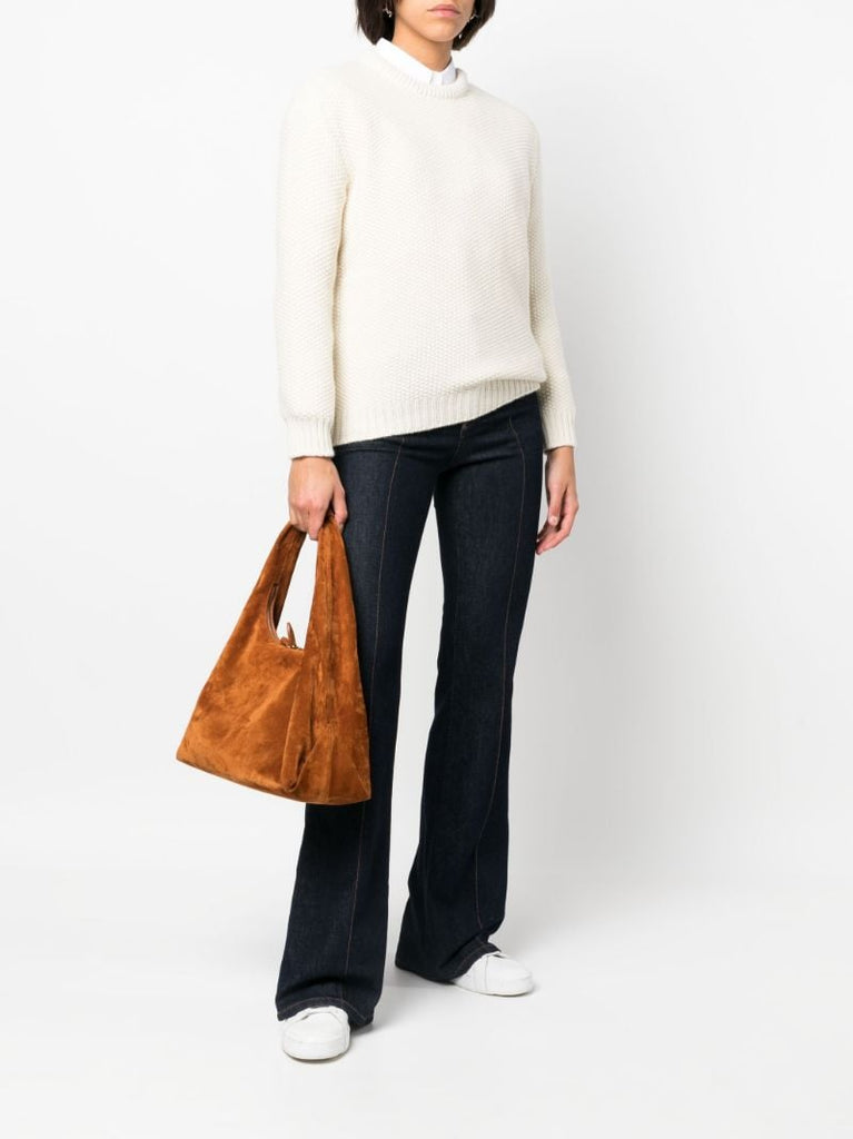 White Cashmere Knit Sweater