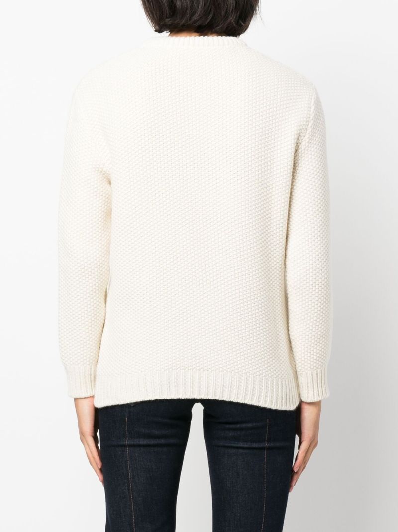 White Cashmere Knit Sweater