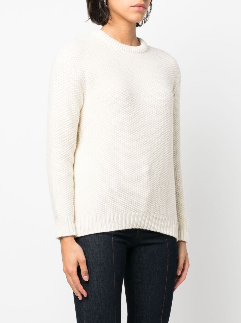 White Cashmere Knit Sweater