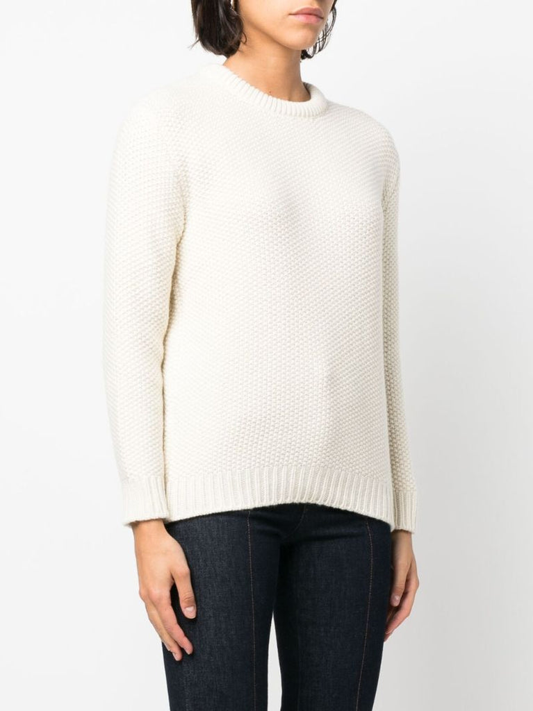 White Cashmere Knit Sweater
