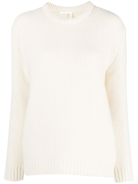 White Cashmere Knit Sweater