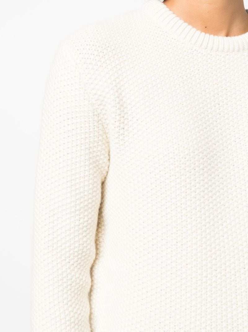 White Cashmere Knit Sweater