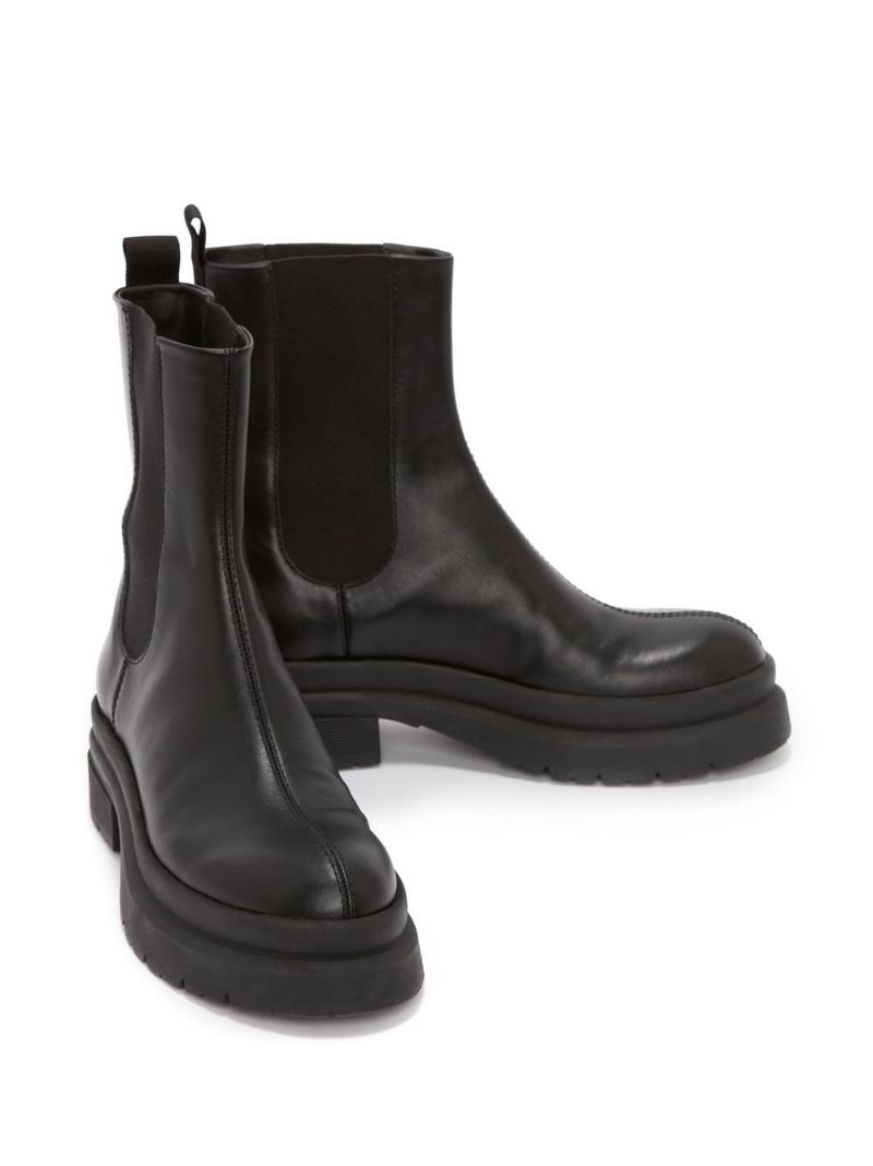 Black Leather Chelsea Boots