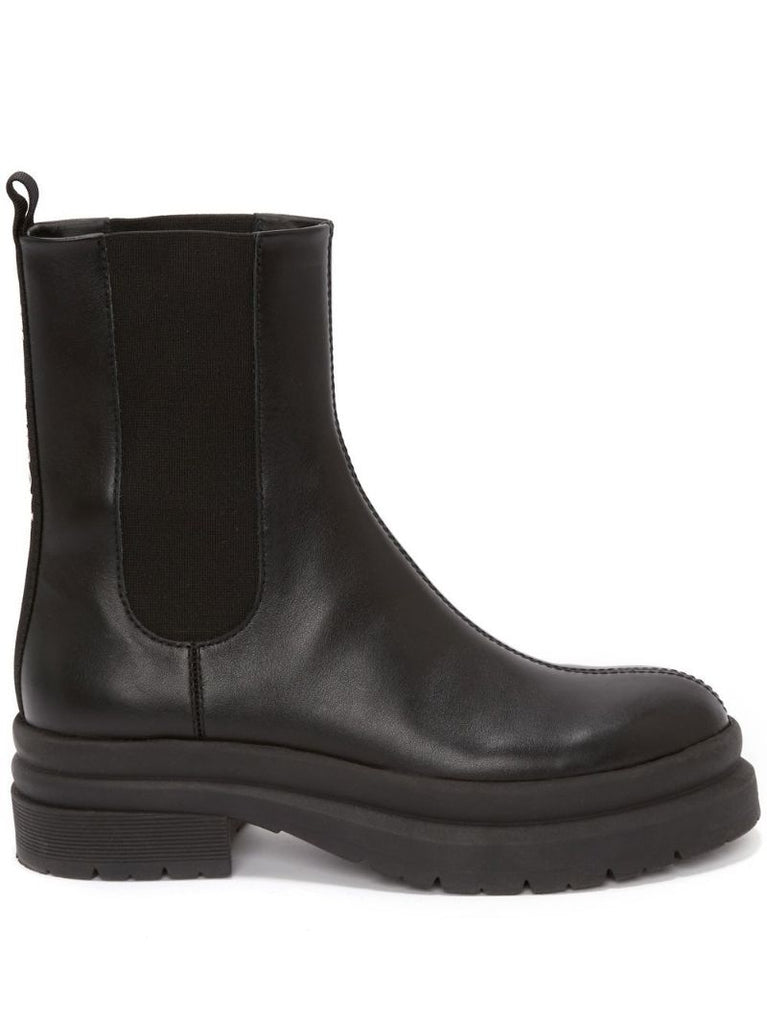 Black Leather Chelsea Boots
