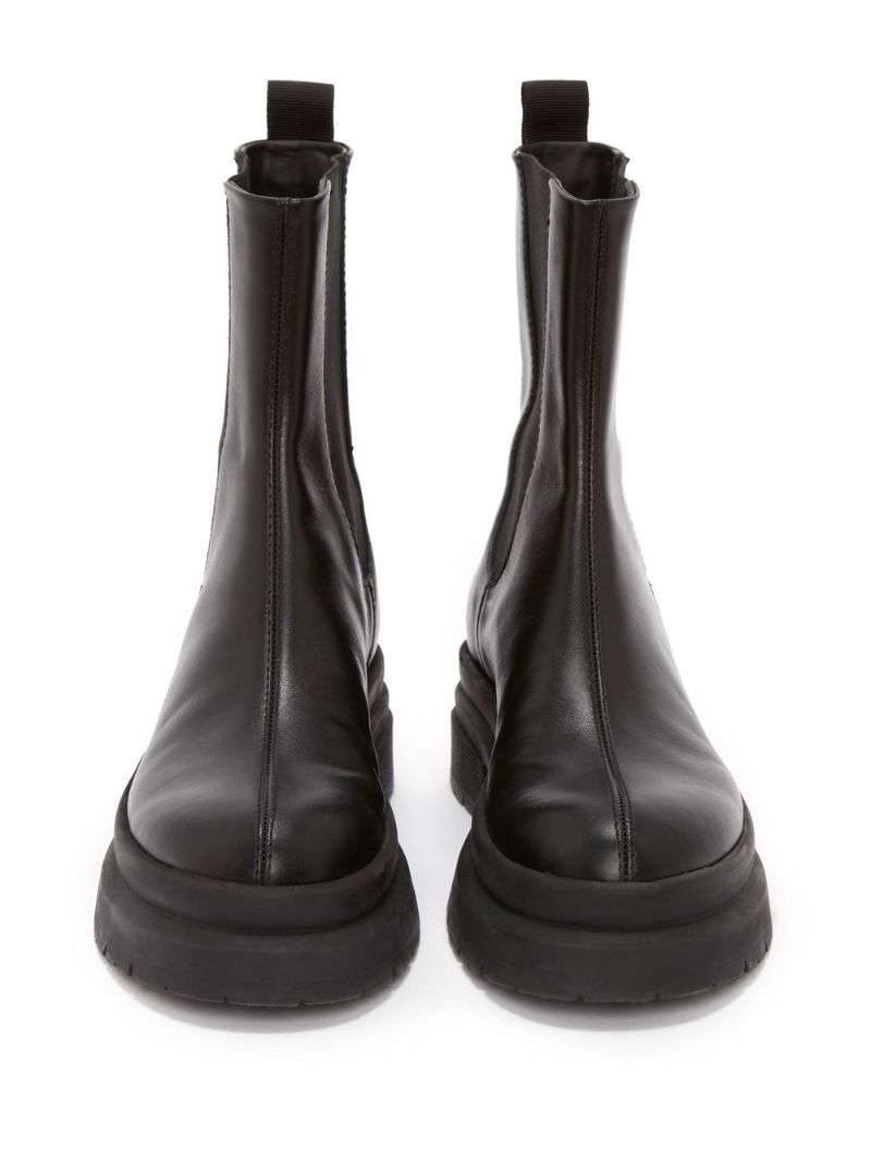Black Leather Chelsea Boots