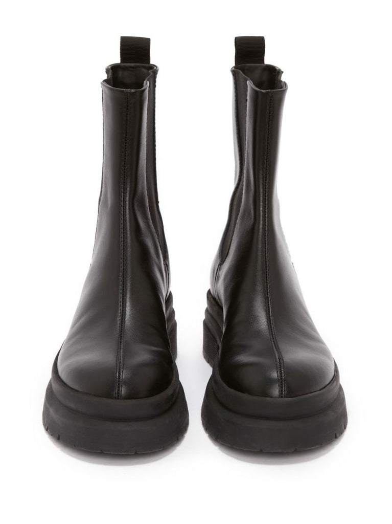 Black Leather Chelsea Boots