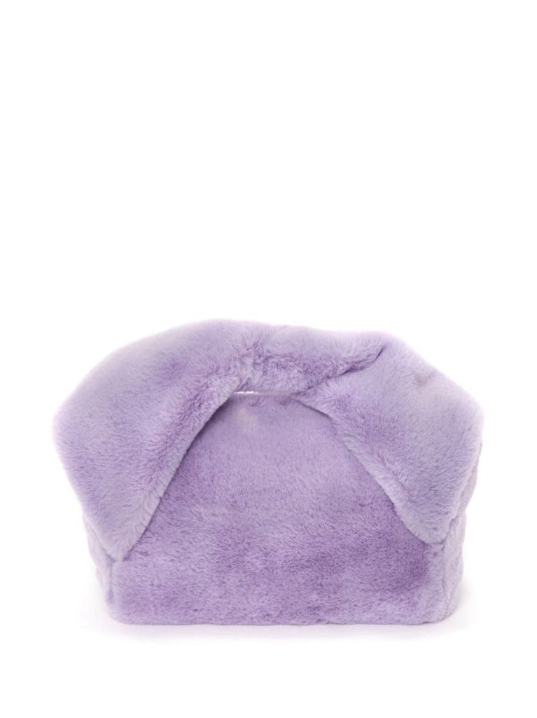 Purple Twister Faux Fur Shoulder Bag