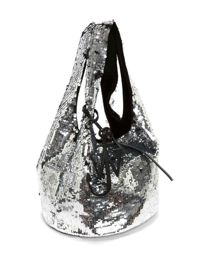 Silver Sequin Shoulder Bag
