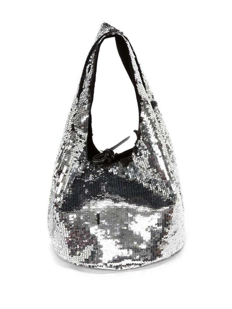 Silver Sequin Shoulder Bag