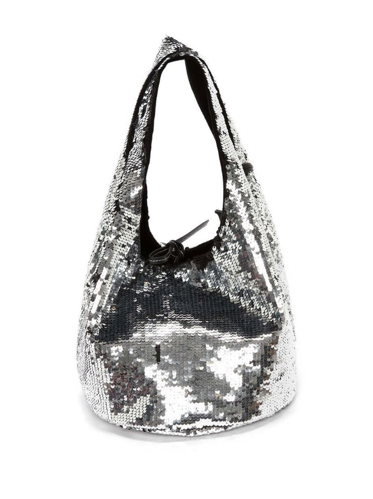 Silver Sequin Shoulder Bag