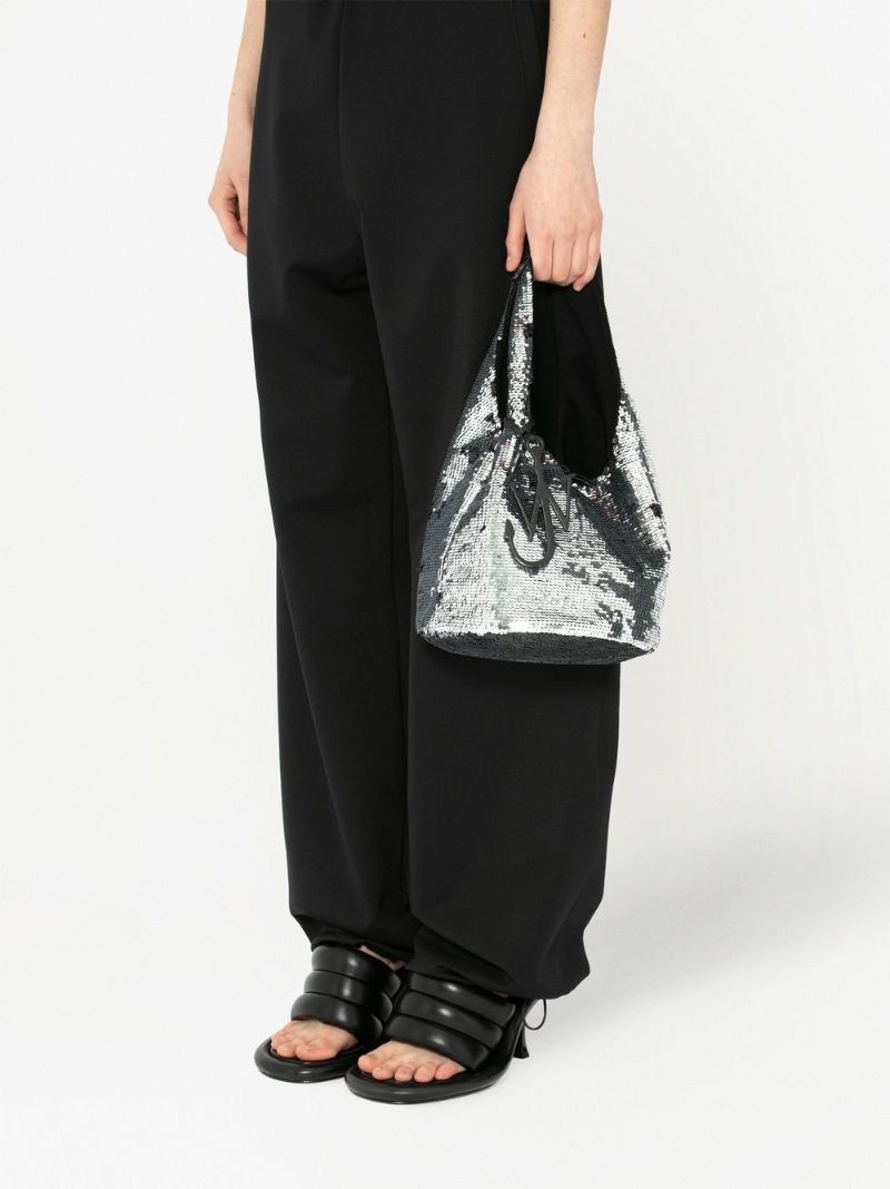 Silver Sequin Shoulder Bag