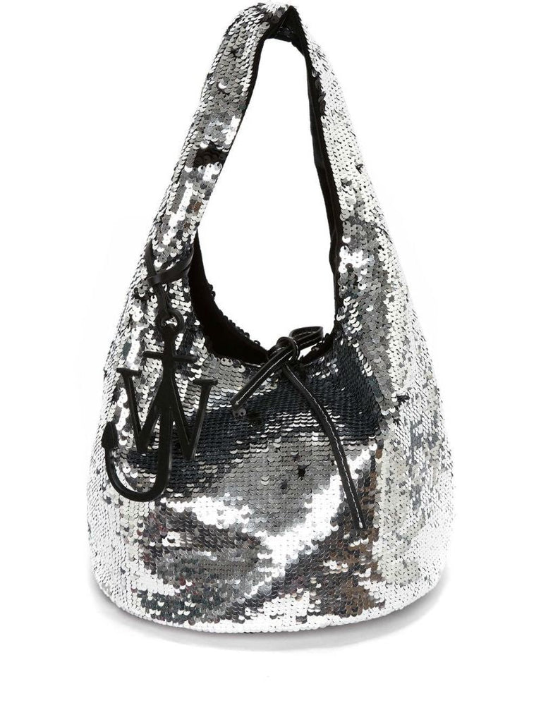 Silver Sequin Shoulder Bag