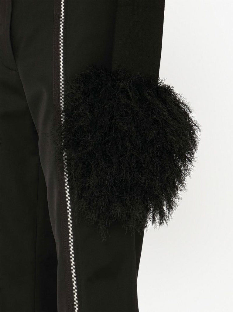 Black Pom Pom Cuff Sweater