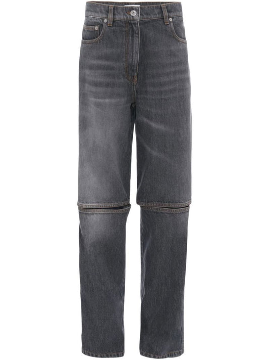 Grey Cut-out Jeans