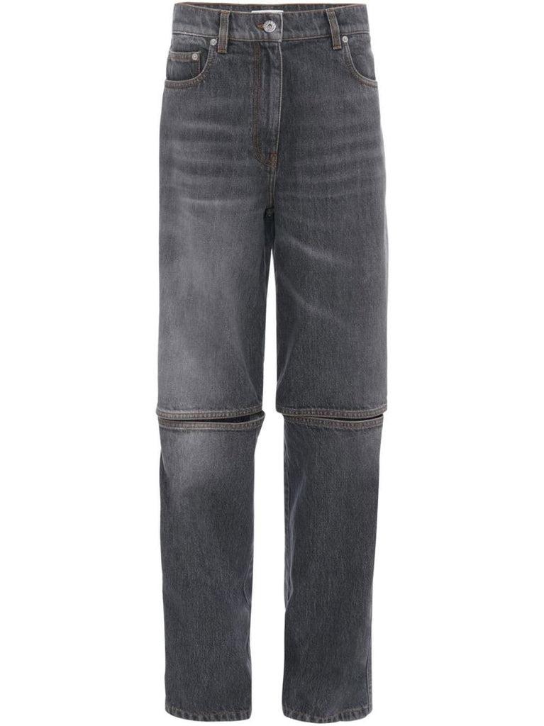 Grey Cut-out Jeans