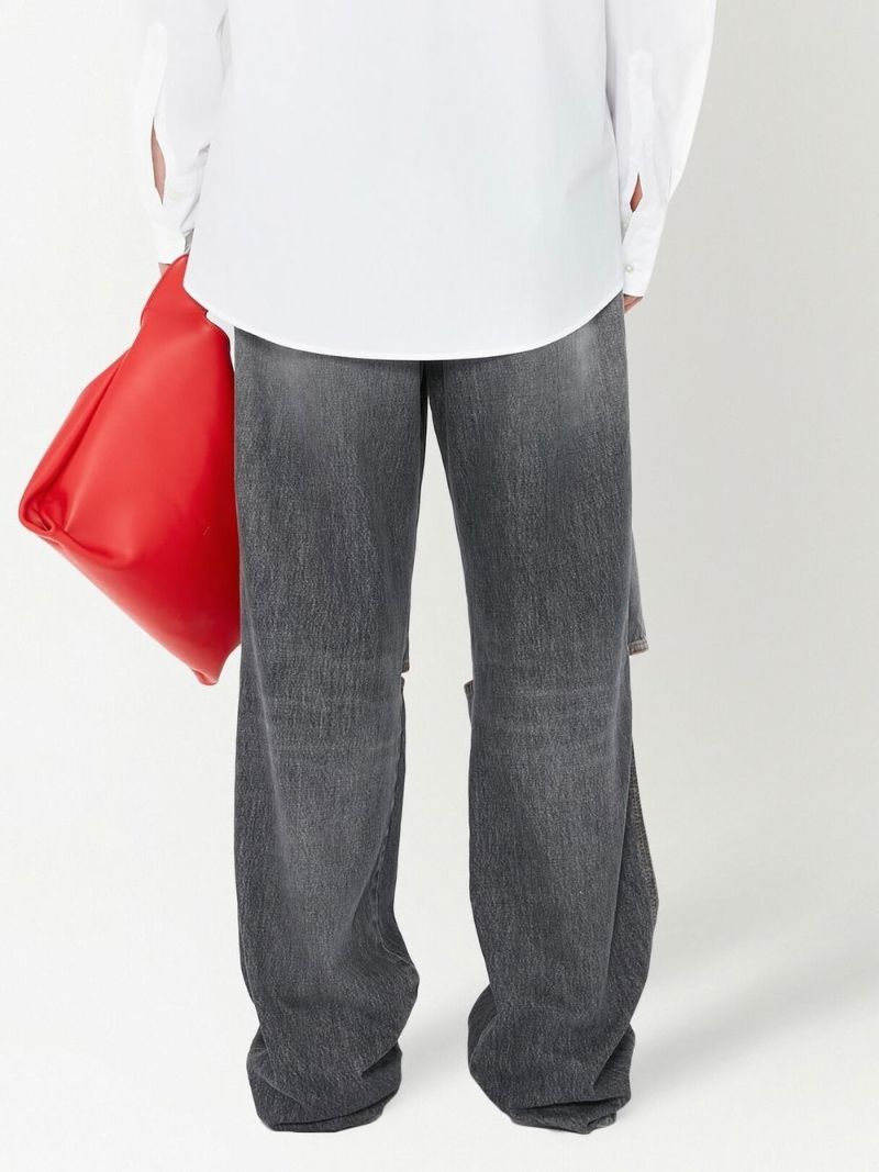 Grey Cut-out Jeans