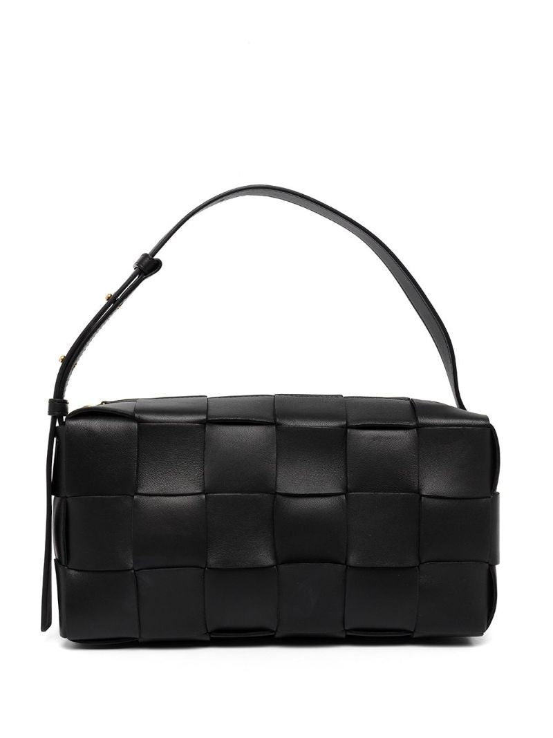 Black Cassette Small Leather Camera Bag