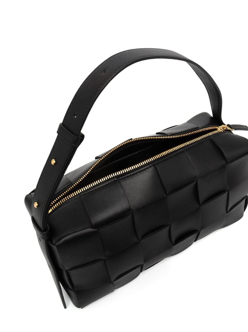 Black Cassette Small Leather Camera Bag