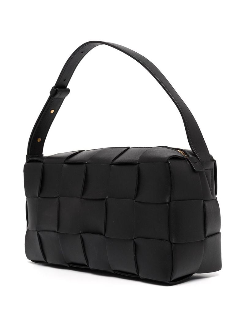 Black Cassette Small Leather Camera Bag