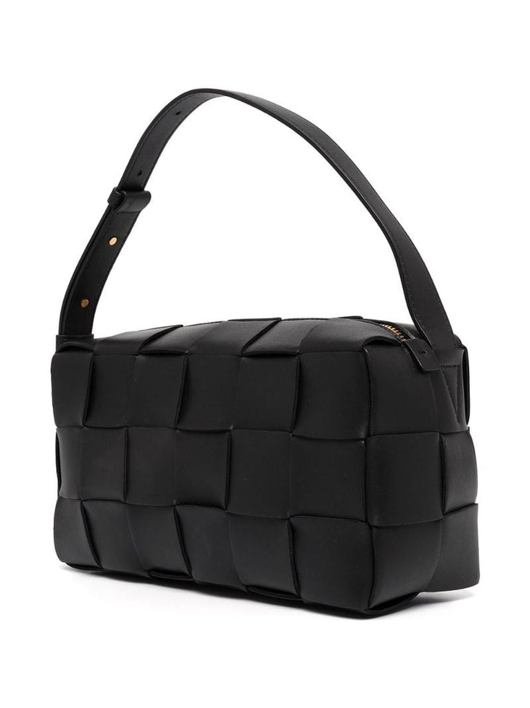 Black Cassette Small Leather Camera Bag