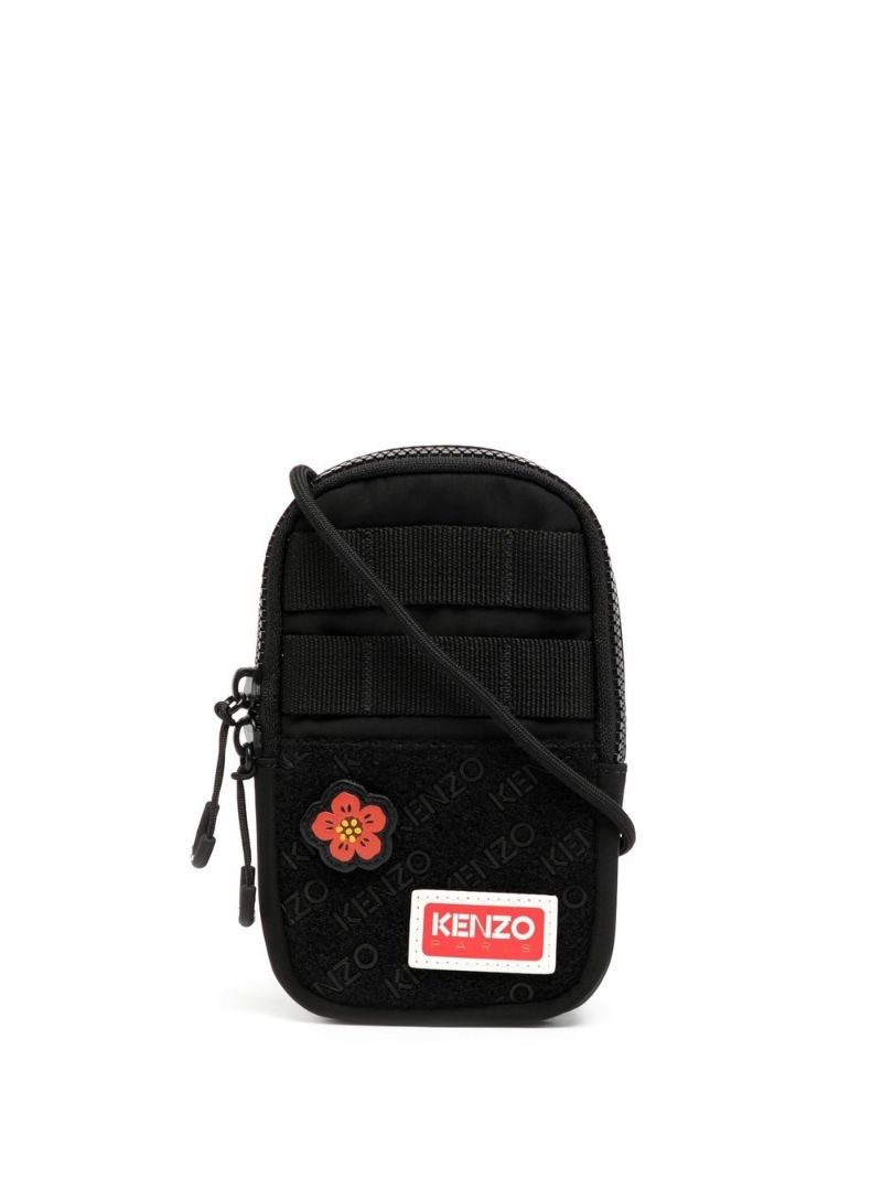 Black Jungle Phone Cross Body Bag