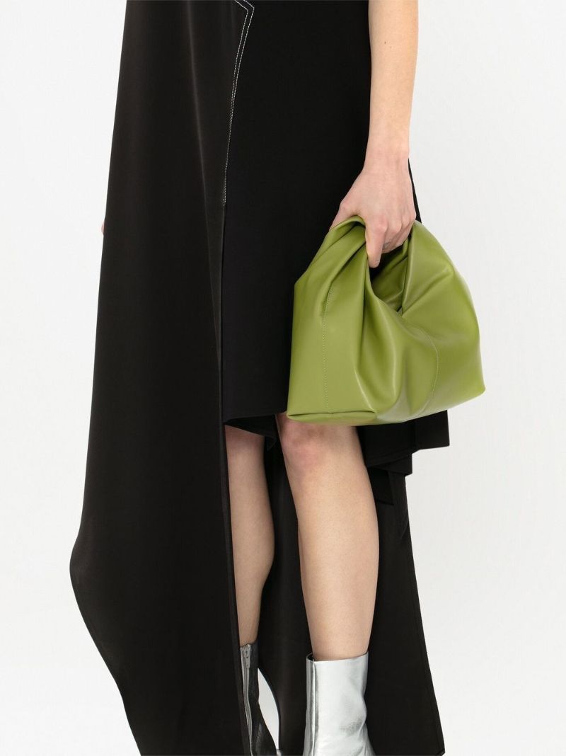Green Mini Twister Leather Tote Bag