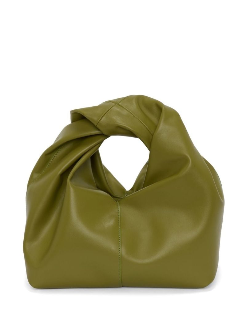Green Mini Twister Leather Tote Bag