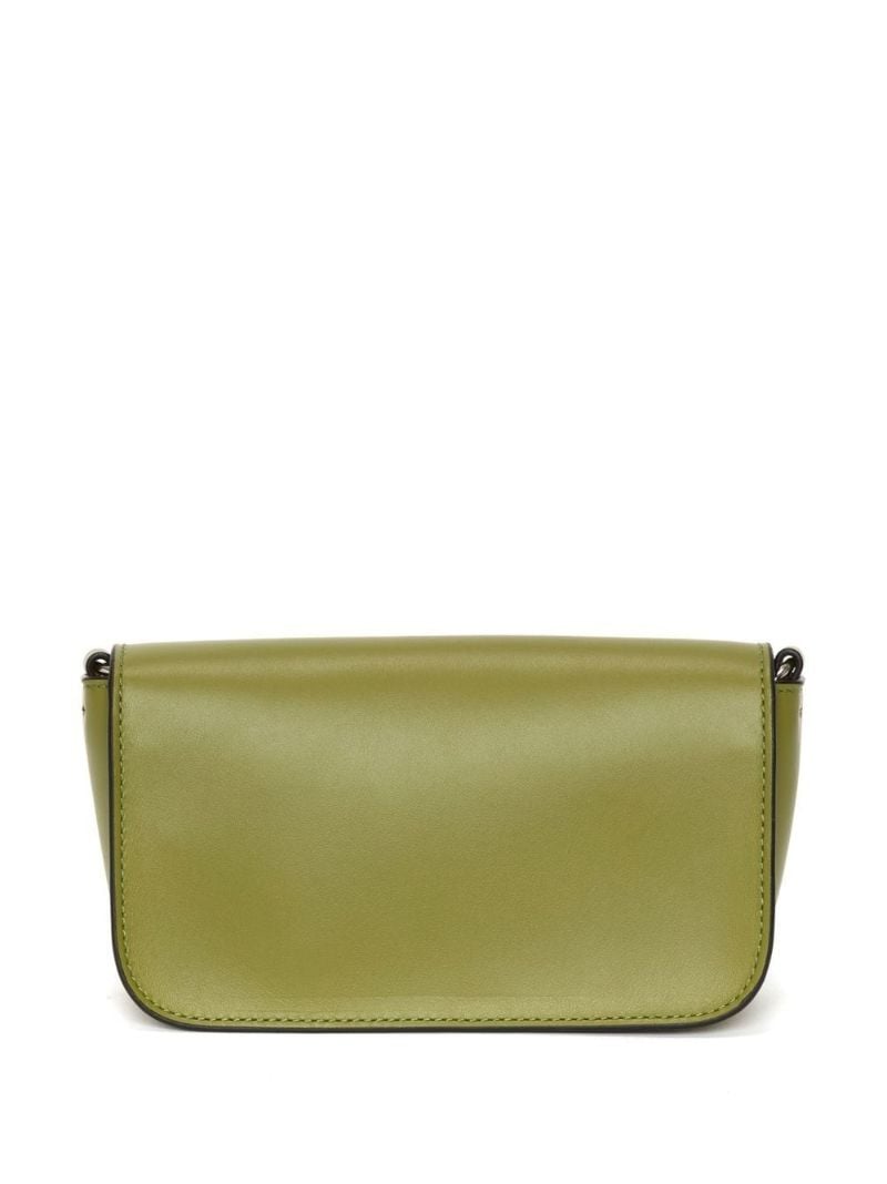 Green Chain Anchor Leather Shoulder Bag