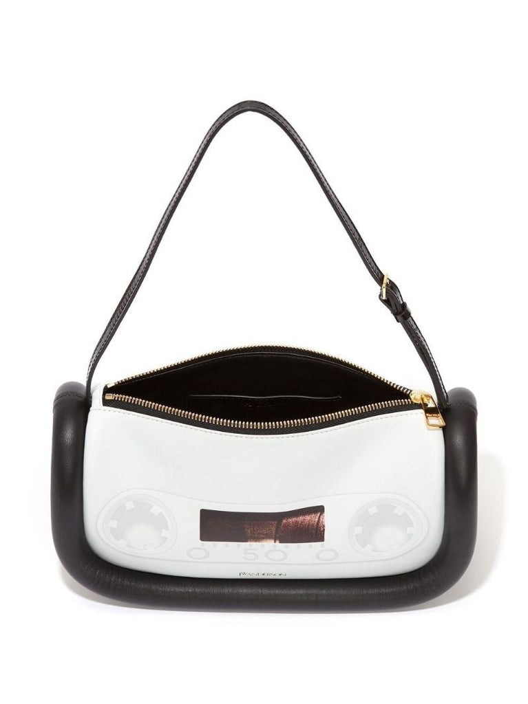 White Bumper-15 Printed Leather Shoulder Bag
