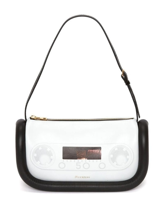 White Bumper-15 Printed Leather Shoulder Bag