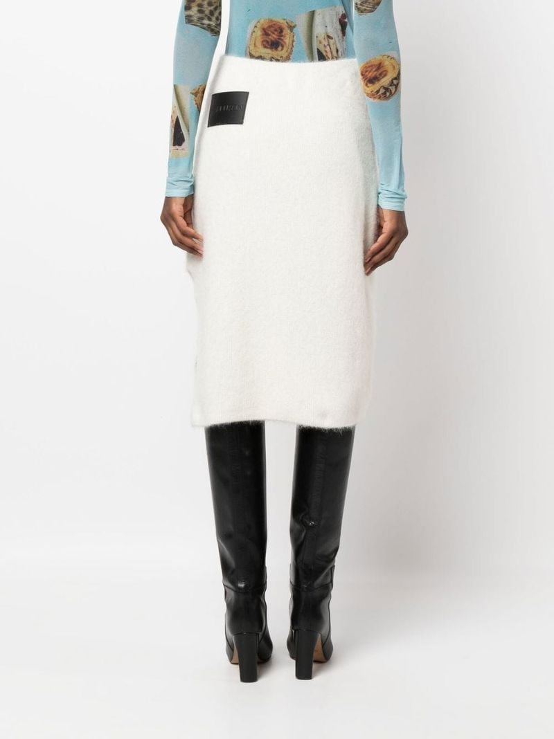 Neutral Logo Patch Midi Skirt
