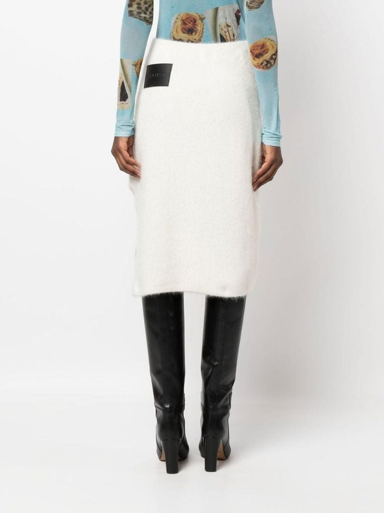 Neutral Logo Patch Midi Skirt