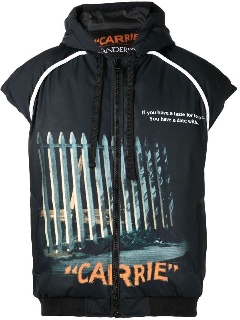 Black Carrie Padded Vest Jacket