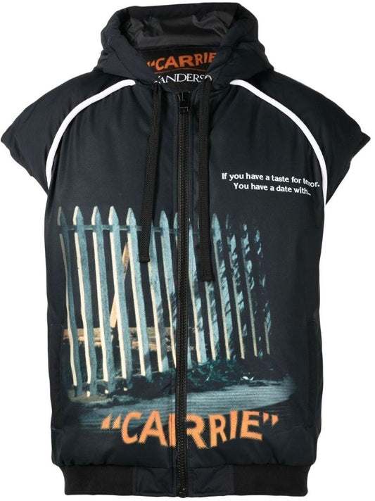 Black Carrie Padded Vest Jacket