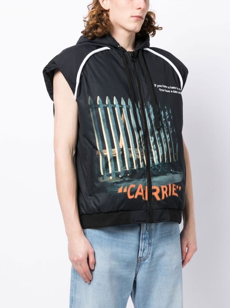 Black Carrie Padded Vest Jacket