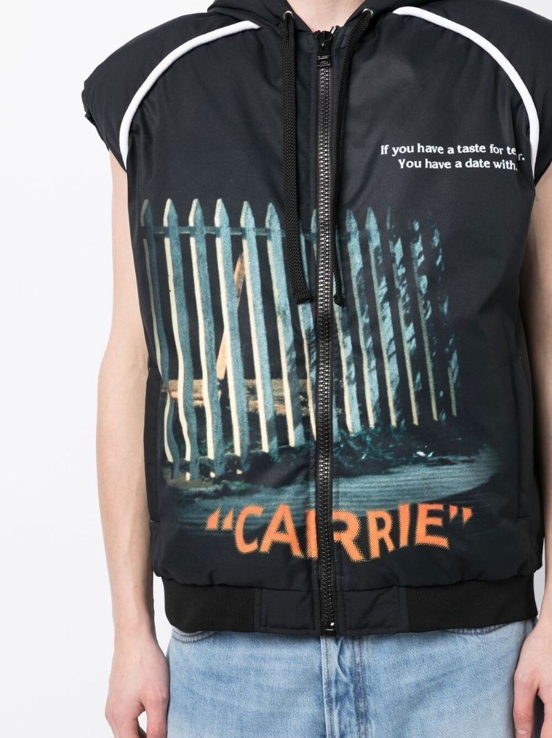 Black Carrie Padded Vest Jacket