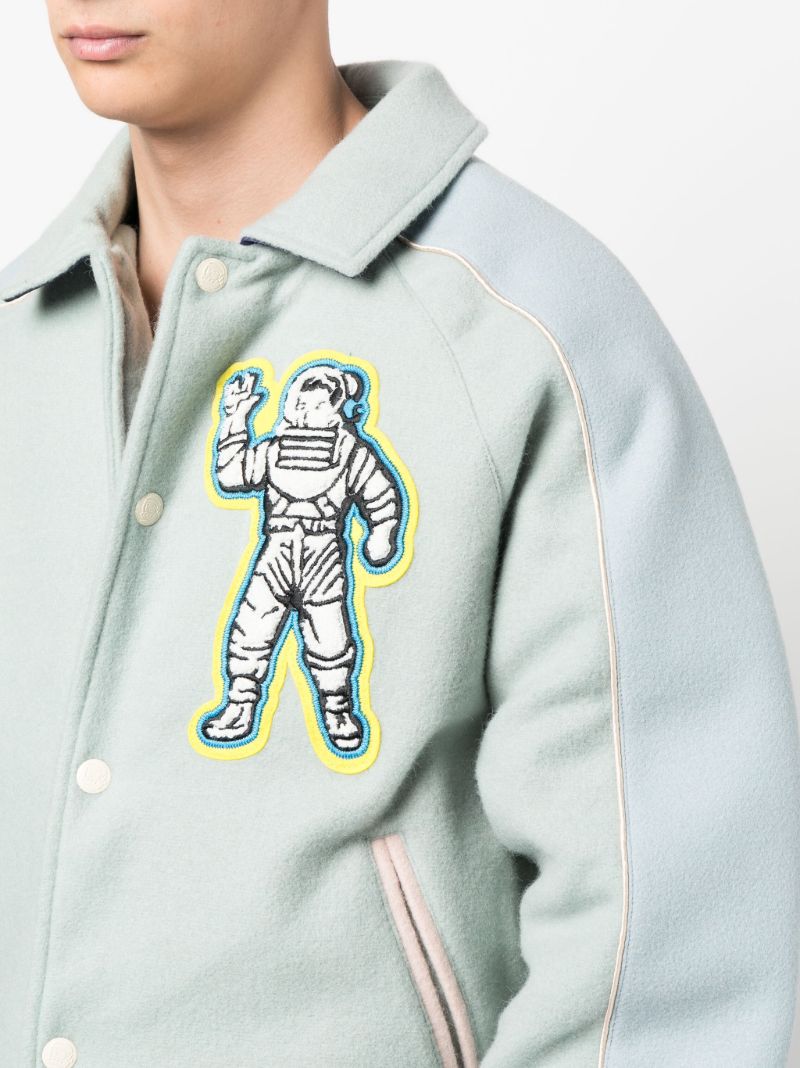 Blue Astro Wool Varsity Bomber Jacket