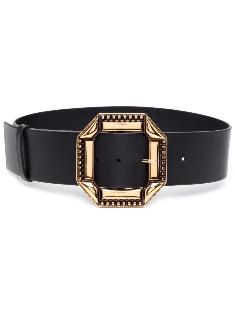 Black Buckle Leather Belt