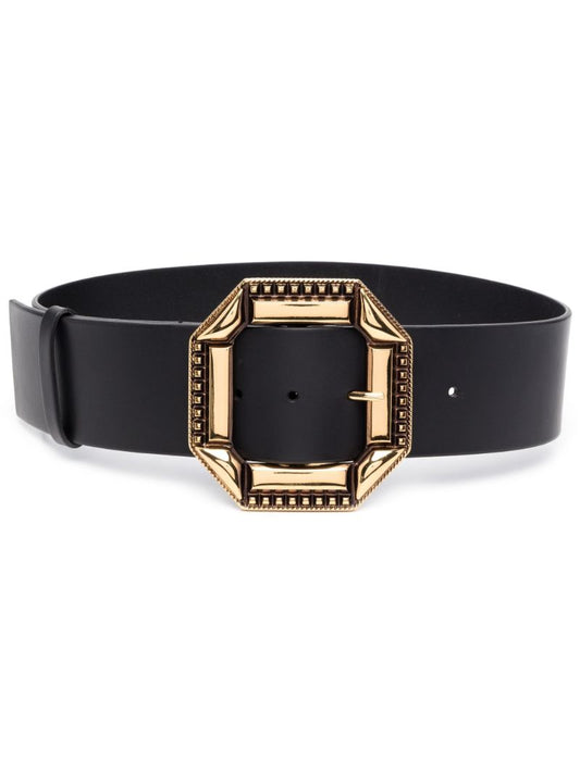Black Buckle Leather Belt