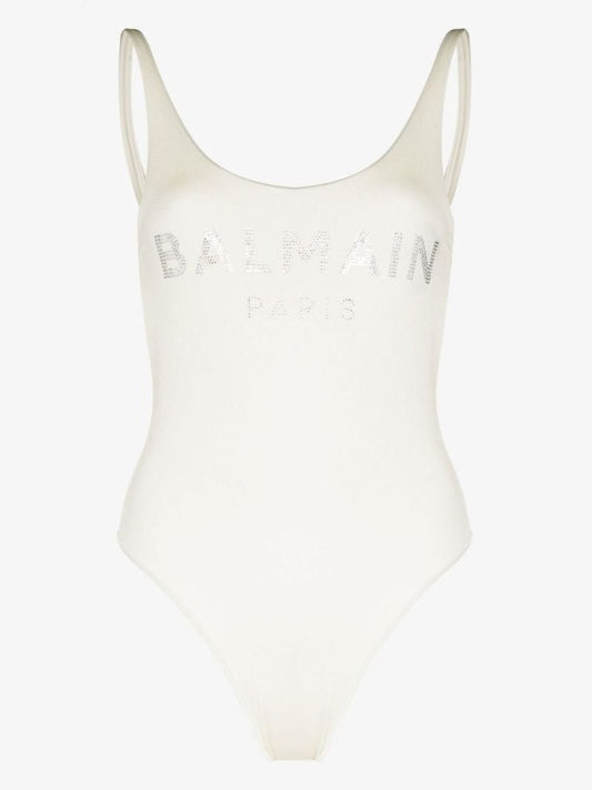 Neutral Crystal Logo Swimsuit