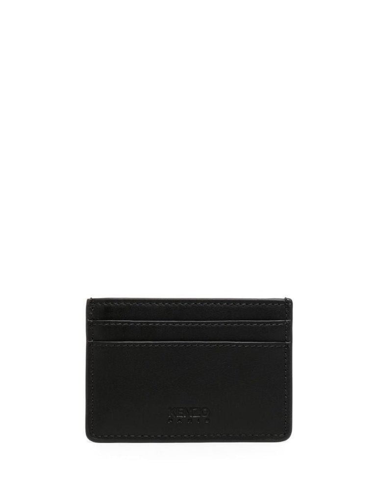 Black Pop Bouquet Floral Print Card Holder
