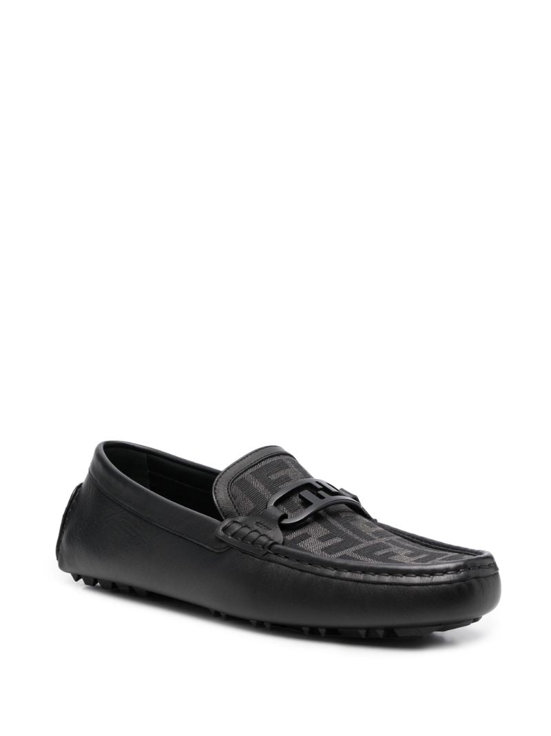 Black O'lock Leather Loafers