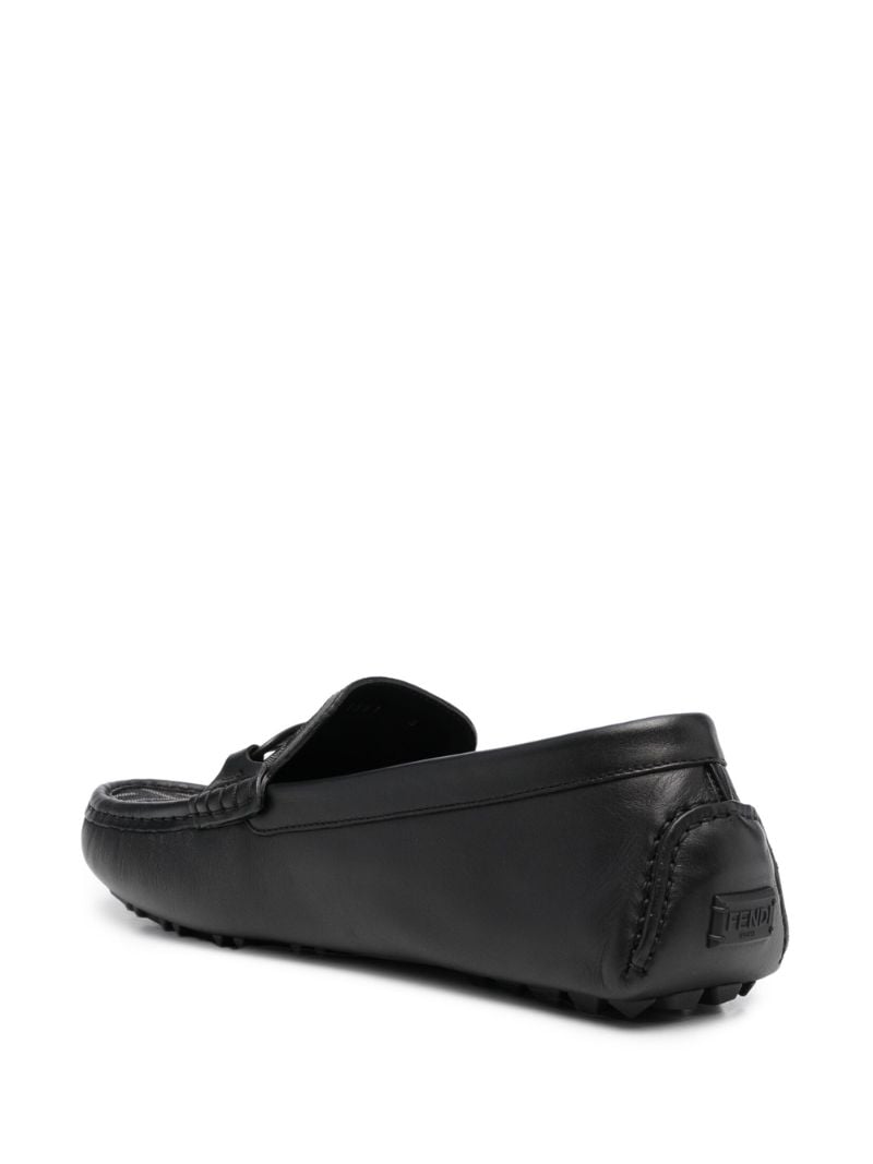 Black O'lock Leather Loafers