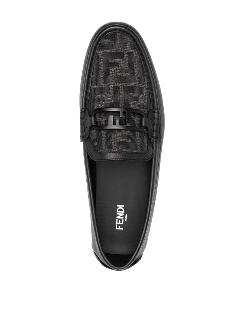 Black O'lock Leather Loafers
