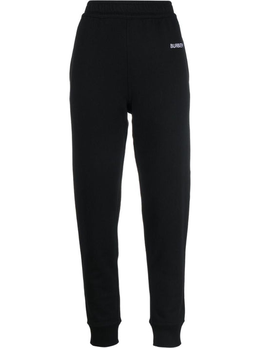 Black Logo Cotton Track Pants