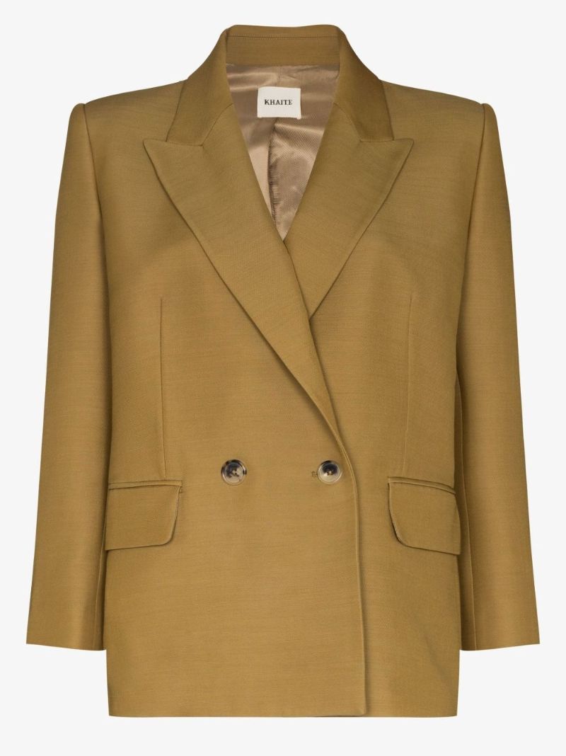 Green the Mayley Double-breasted Blazer